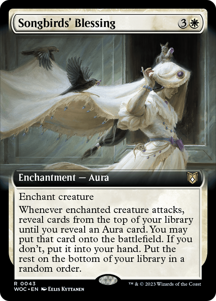 Songbirds' Blessing (Extended Art) [Wilds of Eldraine Commander] | PLUS EV GAMES 