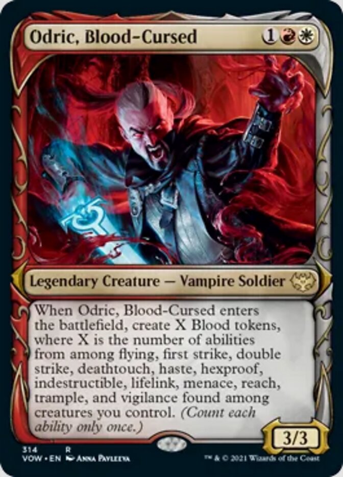 Odric, Blood-Cursed (Showcase Fang Frame) [Innistrad: Crimson Vow] | PLUS EV GAMES 