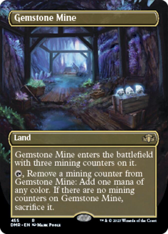 Gemstone Mine (Borderless Alternate Art) [Dominaria Remastered] | PLUS EV GAMES 