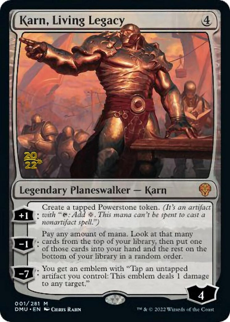 Karn, Living Legacy [Dominaria United Prerelease Promos] | PLUS EV GAMES 