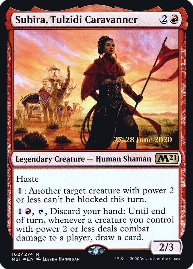 Subira, Tulzidi Caravanner  [Core Set 2021 Prerelease Promos] | PLUS EV GAMES 