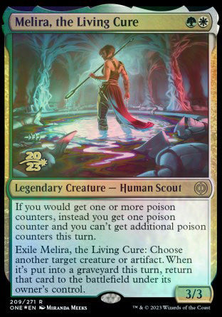 Melira, the Living Cure [Phyrexia: All Will Be One Prerelease Promos] | PLUS EV GAMES 