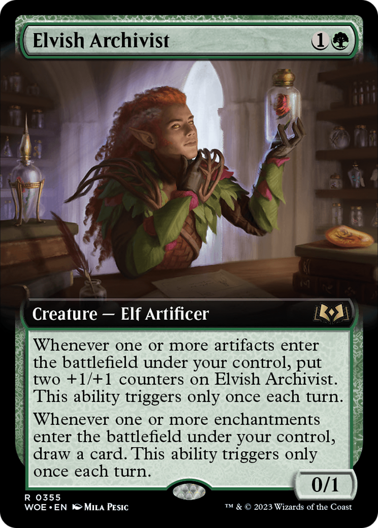 Elvish Archivist (Extended Art) [Wilds of Eldraine] | PLUS EV GAMES 