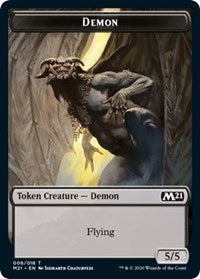 Demon // Zombie Double-sided Token [Core Set 2021 Tokens] | PLUS EV GAMES 