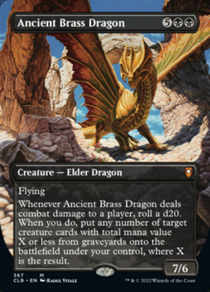 Ancient Brass Dragon (Borderless Alternate Art) [Commander Legends: Battle for Baldur's Gate] | PLUS EV GAMES 