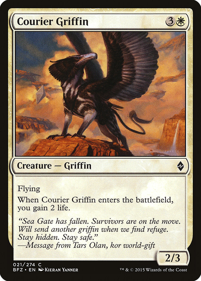 Courier Griffin [Battle for Zendikar] | PLUS EV GAMES 