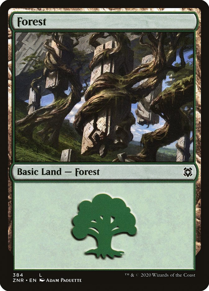 Forest (384) [Zendikar Rising] | PLUS EV GAMES 