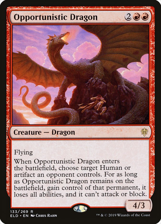 Opportunistic Dragon [Throne of Eldraine] | PLUS EV GAMES 