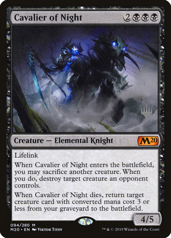 Cavalier of Night (Promo Pack) [Core Set 2020 Promos] | PLUS EV GAMES 