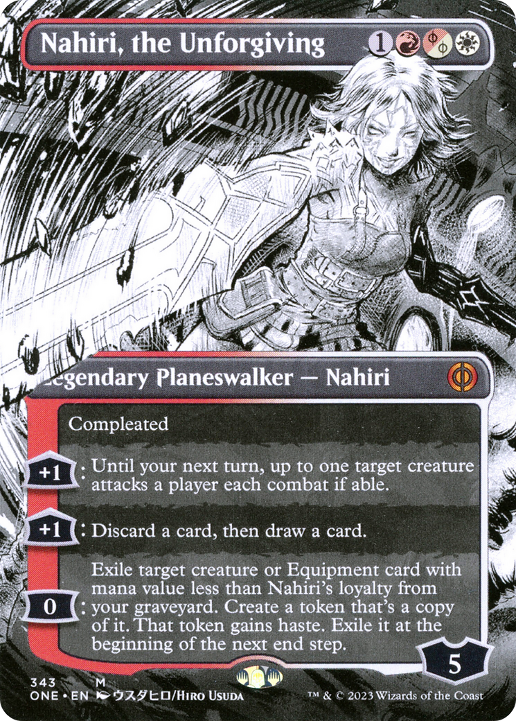 Nahiri, the Unforgiving (Borderless Manga) [Phyrexia: All Will Be One] | PLUS EV GAMES 