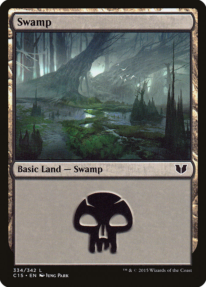 Swamp (334) [Commander 2015] | PLUS EV GAMES 