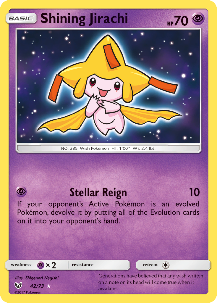 Shining Jirachi (42/73) [Sun & Moon: Shining Legends] | PLUS EV GAMES 