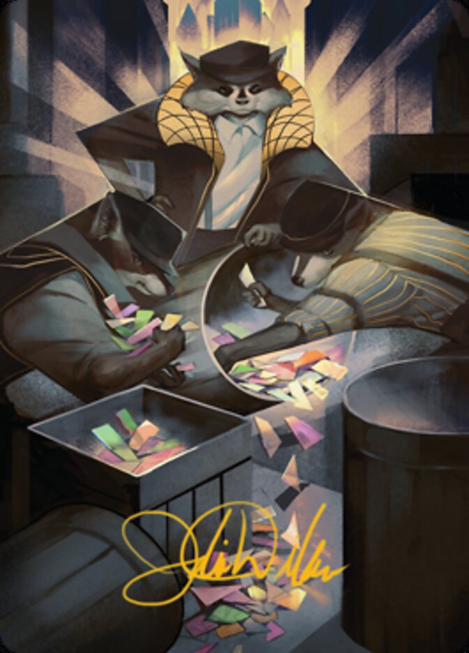 Masked Bandits Art Card (Gold-Stamped Signature) [Streets of New Capenna Art Series] | PLUS EV GAMES 