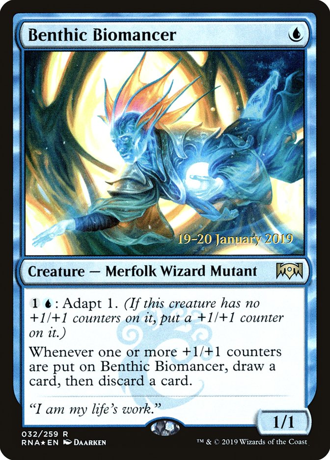 Benthic Biomancer [Ravnica Allegiance Prerelease Promos] | PLUS EV GAMES 