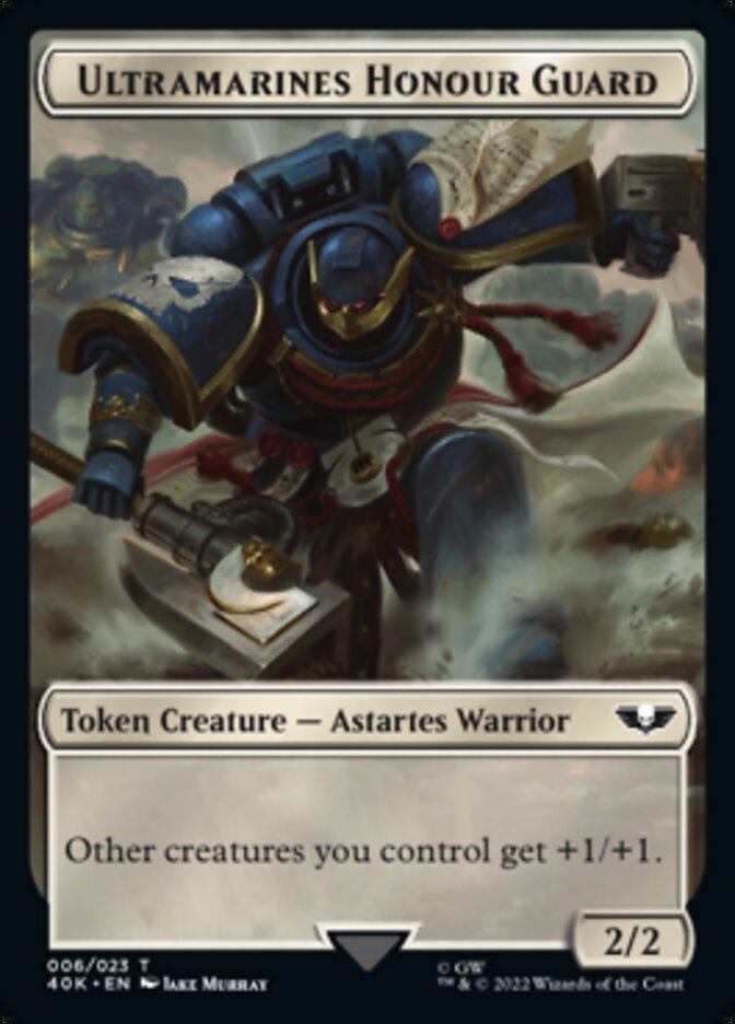 Soldier (003) // Ultramarines Honour Guard Double-sided Token [Universes Beyond: Warhammer 40,000 Tokens] | PLUS EV GAMES 