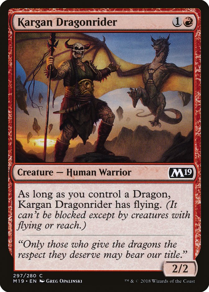 Kargan Dragonrider [Core Set 2019] | PLUS EV GAMES 