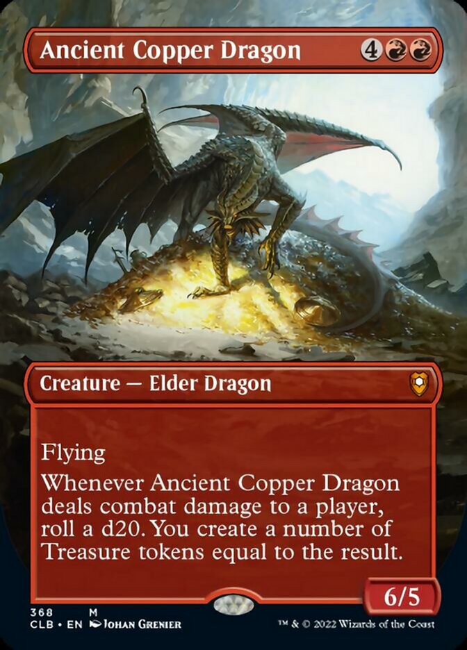 Ancient Copper Dragon (Borderless Alternate Art) [Commander Legends: Battle for Baldur's Gate] | PLUS EV GAMES 
