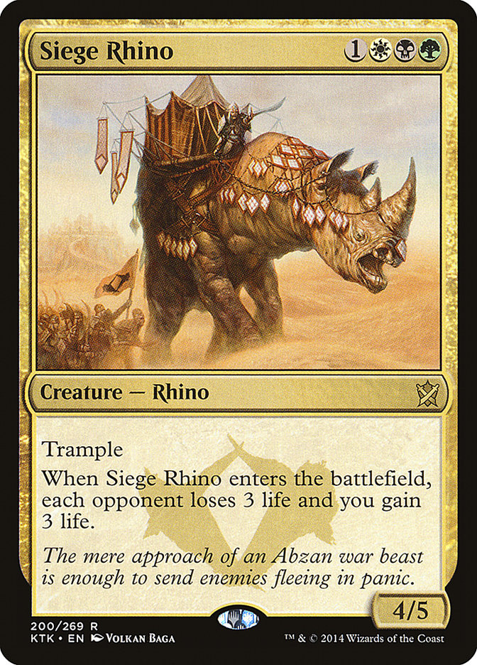 Siege Rhino [Khans of Tarkir] | PLUS EV GAMES 