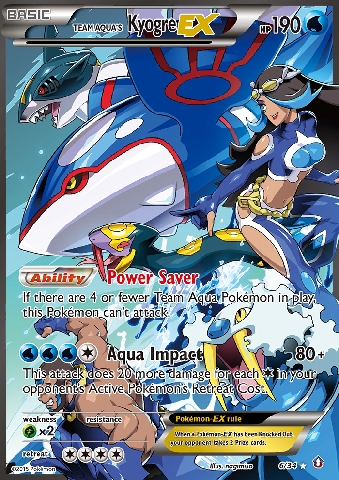 Team Aqua's Kyogre EX (6/34) [XY: Double Crisis] | PLUS EV GAMES 