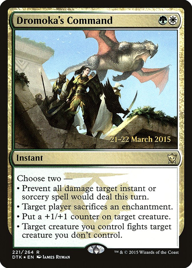 Dromoka's Command  [Dragons of Tarkir Prerelease Promos] | PLUS EV GAMES 