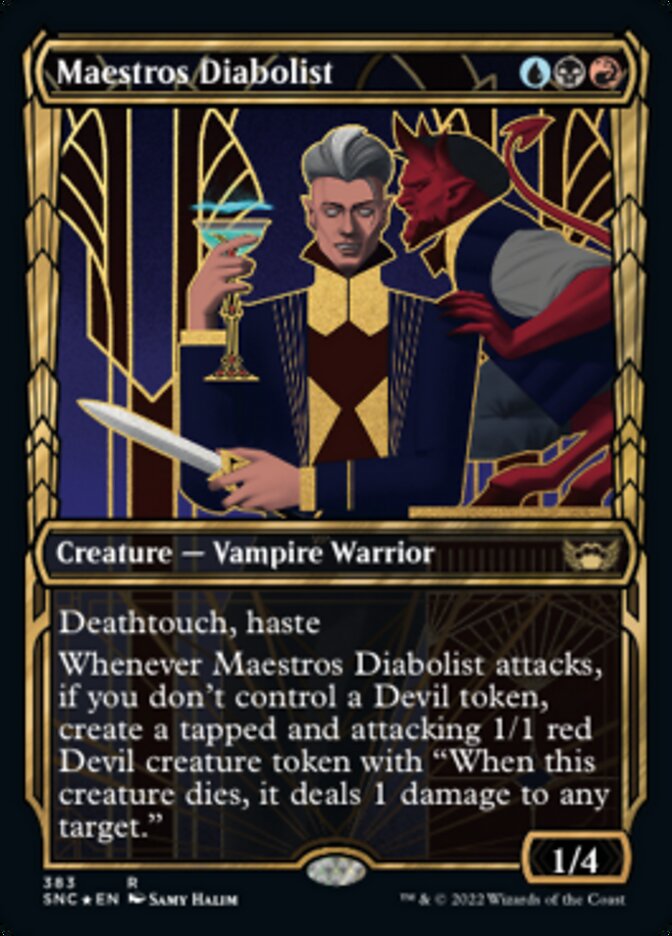 Maestros Diabolist (Showcase Golden Age Gilded Foil) [Streets of New Capenna] | PLUS EV GAMES 