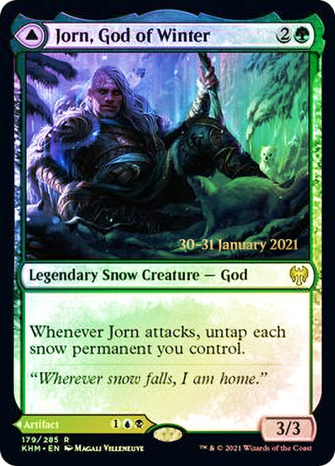 Jorn, God of Winter // Kaldring, the Rimestaff   [Kaldheim Prerelease Promos] | PLUS EV GAMES 