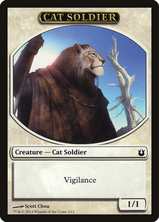 Cat Soldier [Born of the Gods Tokens] | PLUS EV GAMES 