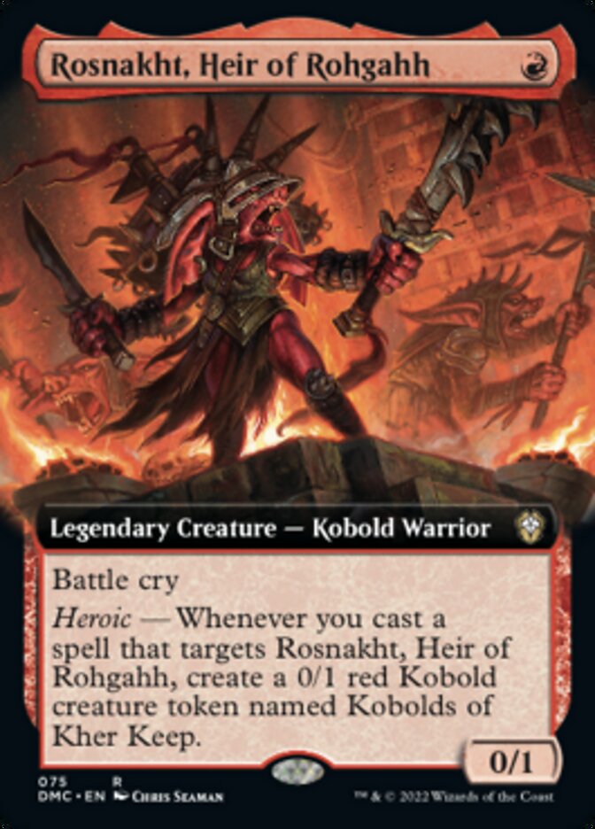 Rosnakht, Heir of Rohgahh (Extended Art) [Dominaria United Commander] | PLUS EV GAMES 