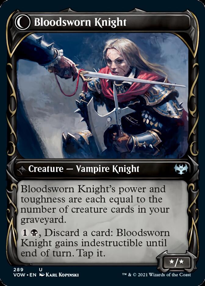 Bloodsworn Squire // Bloodsworn Knight (Showcase Fang Frame) [Innistrad: Crimson Vow] | PLUS EV GAMES 