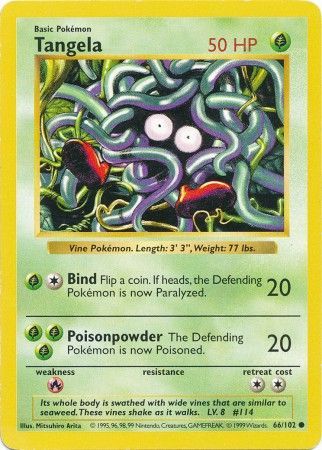 Tangela (66/102) [Base Set (Shadowless)] | PLUS EV GAMES 