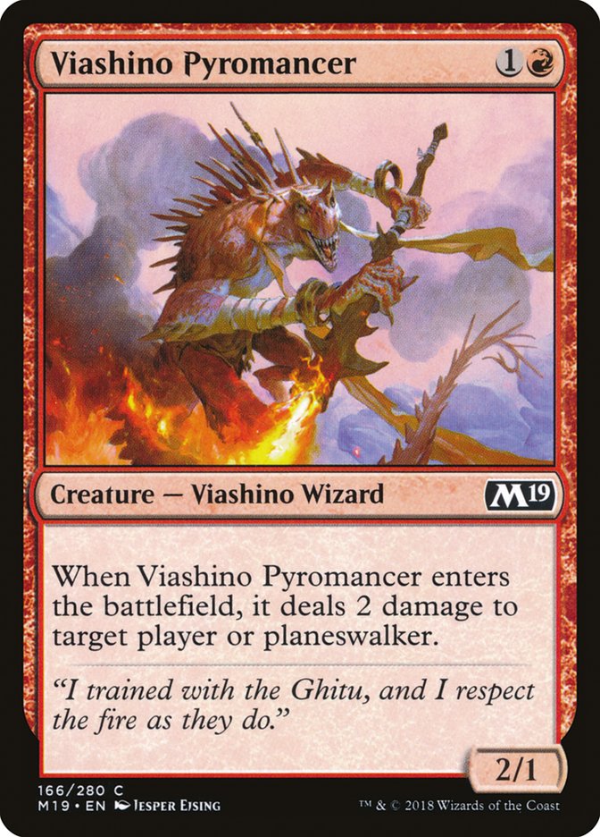 Viashino Pyromancer [Core Set 2019] | PLUS EV GAMES 