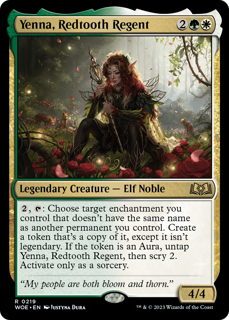 Yenna, Redtooth Regent [Wilds of Eldraine Prerelease Promos] | PLUS EV GAMES 