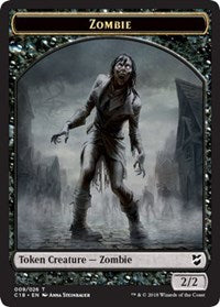 Zombie // Shapeshifter Double-sided Token [Commander 2018 Tokens] | PLUS EV GAMES 