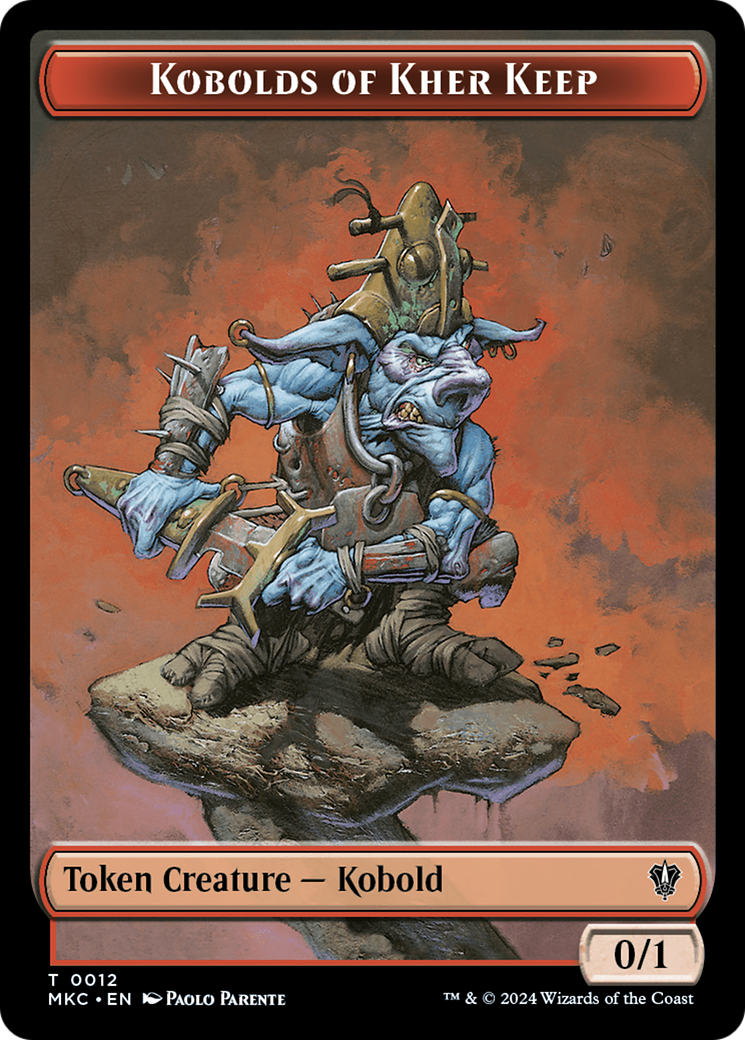 Gold // Kobolds of Kher Keep Double-Sided Token [Murders at Karlov Manor Commander Tokens] | PLUS EV GAMES 