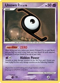 Unown [Z] (72) [Secret Wonders] | PLUS EV GAMES 