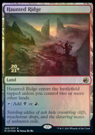 Haunted Ridge [Innistrad: Midnight Hunt Prerelease Promos] | PLUS EV GAMES 