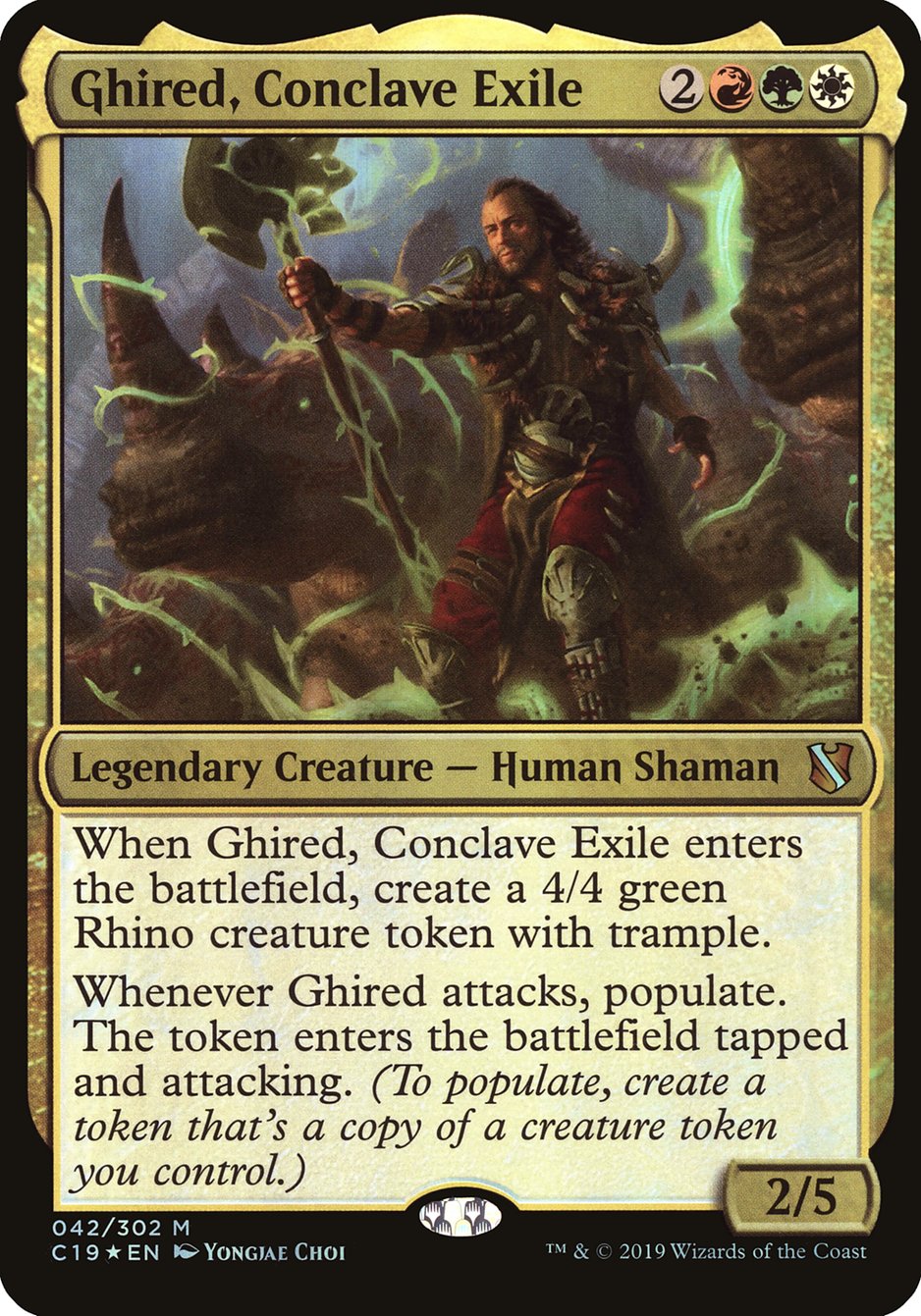 Ghired, Conclave Exile (Oversized) [Commander 2019 Oversized] | PLUS EV GAMES 