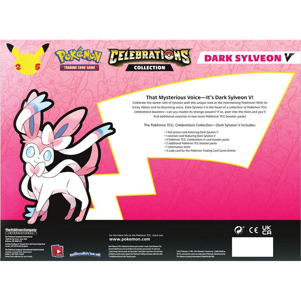 Celebrations: 25th Anniversary - Collection (Dark Sylveon V) | PLUS EV GAMES 