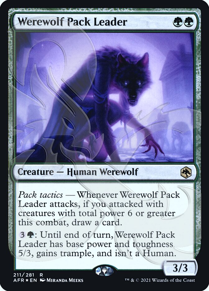 Werewolf Pack Leader (Ampersand Promo) [Dungeons & Dragons: Adventures in the Forgotten Realms Promos] | PLUS EV GAMES 