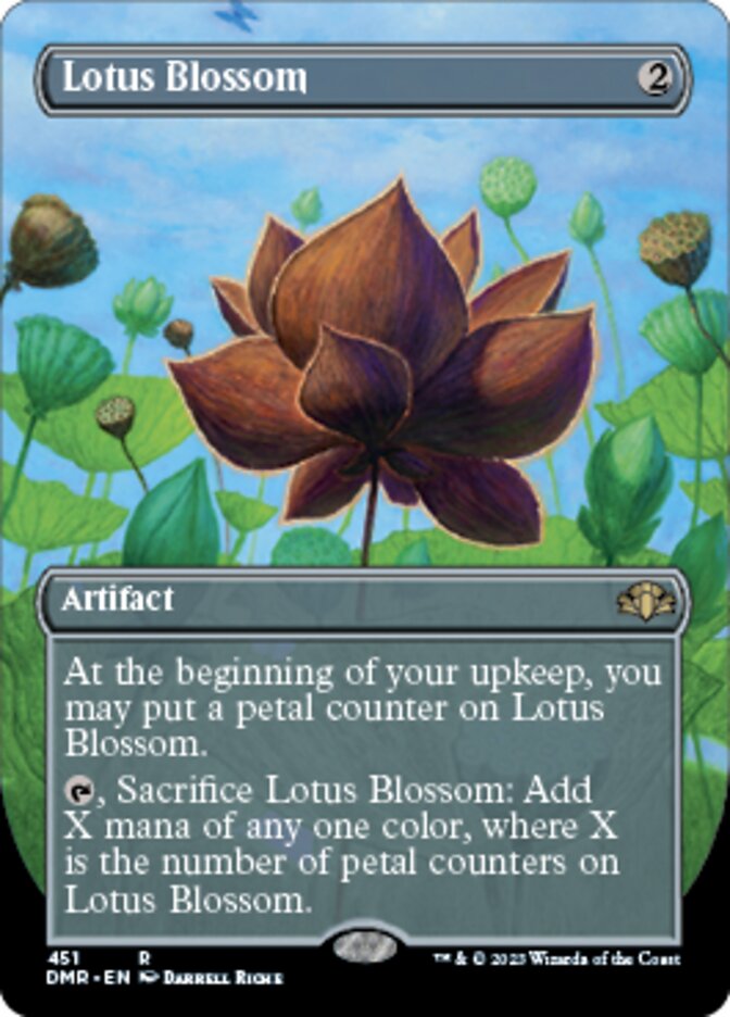 Lotus Blossom (Borderless Alternate Art) [Dominaria Remastered] | PLUS EV GAMES 