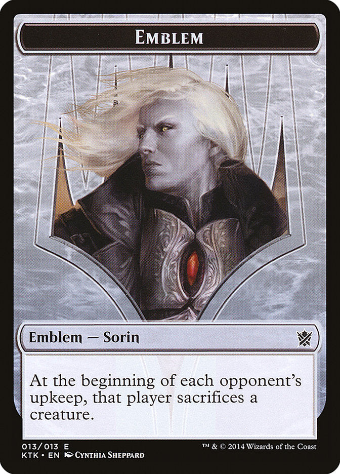Sorin, Solemn Visitor Emblem [Khans of Tarkir Tokens] | PLUS EV GAMES 