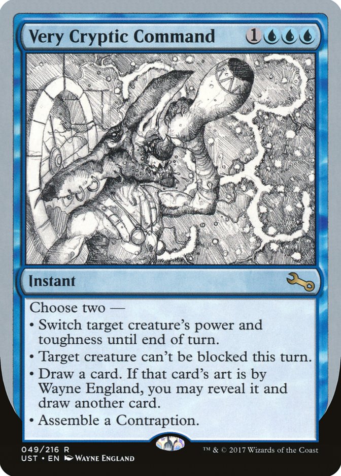 Very Cryptic Command (Black and White Art) [Unstable] | PLUS EV GAMES 