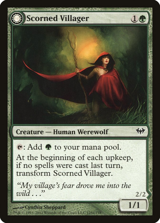 Scorned Villager // Moonscarred Werewolf [Dark Ascension] | PLUS EV GAMES 