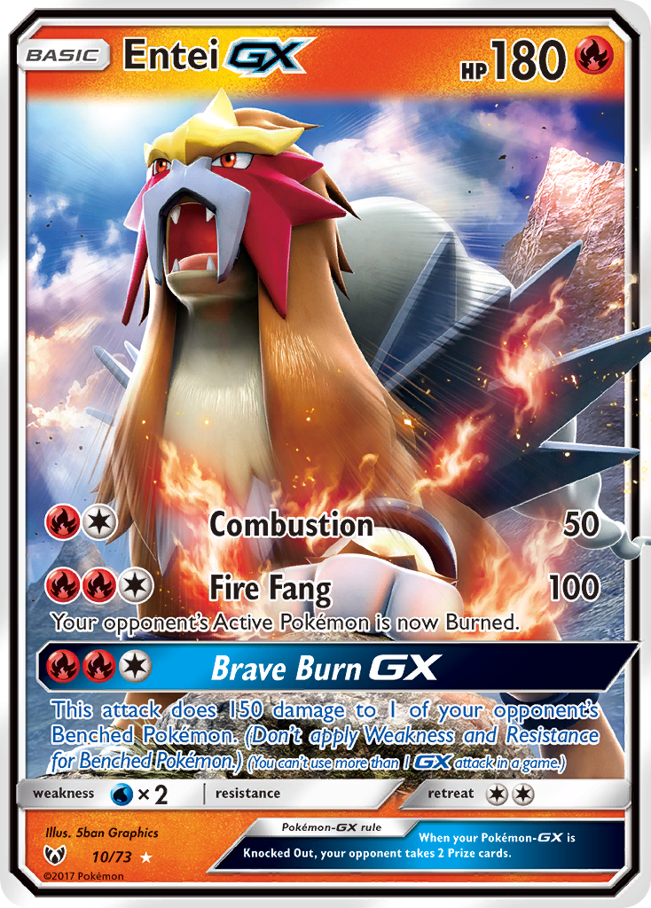 Entei GX (10/73) [Sun & Moon: Shining Legends] | PLUS EV GAMES 