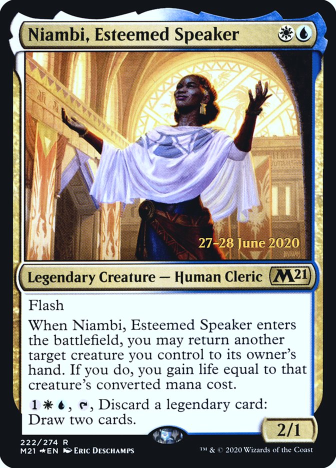 Niambi, Esteemed Speaker  [Core Set 2021 Prerelease Promos] | PLUS EV GAMES 