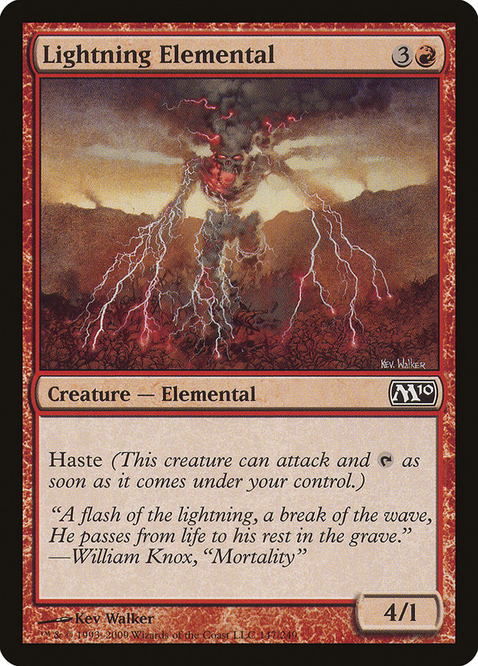 Lightning Elemental [Magic 2010] | PLUS EV GAMES 