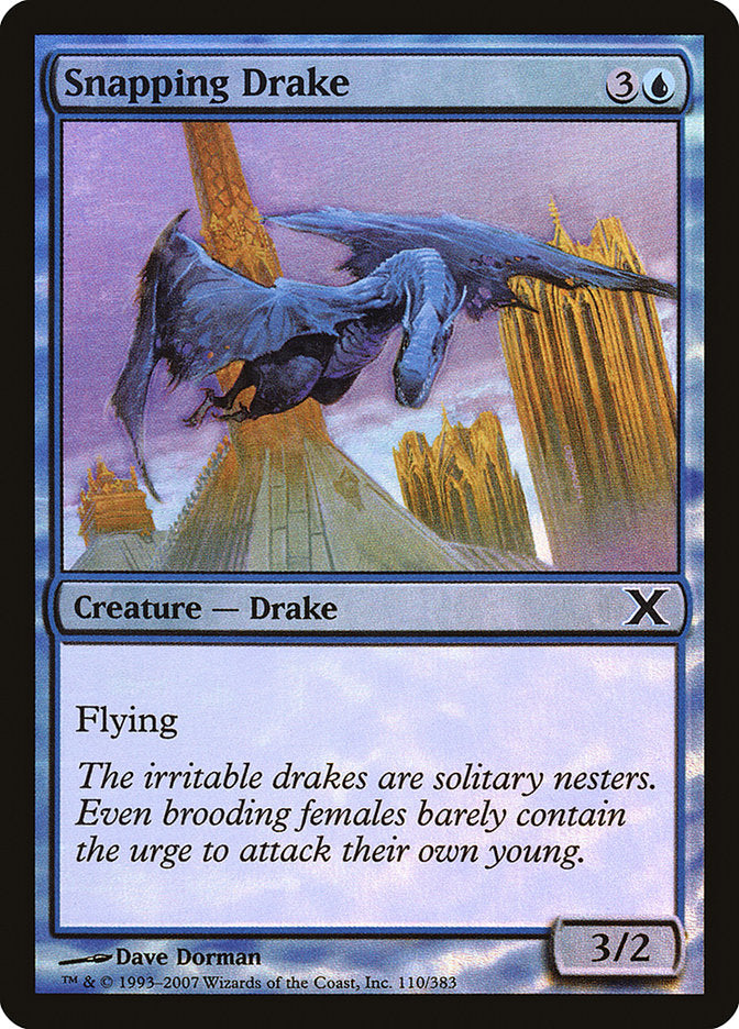 Snapping Drake (Premium Foil) [Tenth Edition] | PLUS EV GAMES 