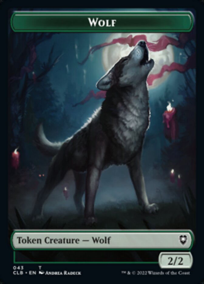 Wolf // Insect Double-sided Token [Commander Legends: Battle for Baldur's Gate Tokens] | PLUS EV GAMES 