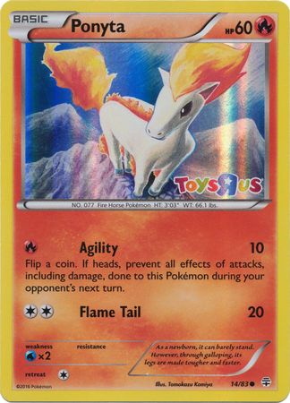 Ponyta (14/83) (Toys R Us Promo) [XY: Generations] | PLUS EV GAMES 