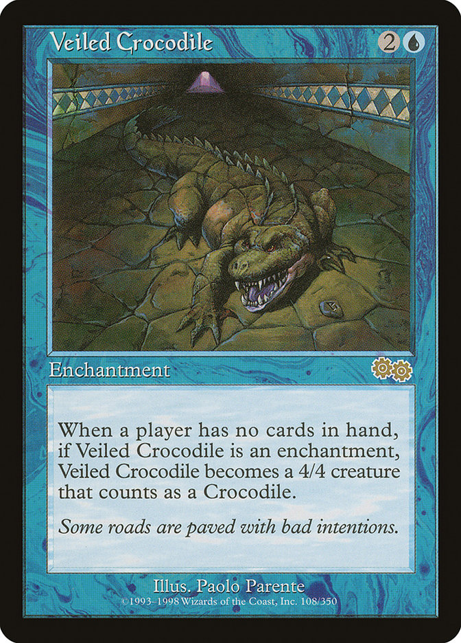 Veiled Crocodile [Urza's Saga] | PLUS EV GAMES 